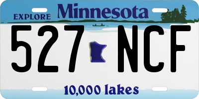 MN license plate 527NCF