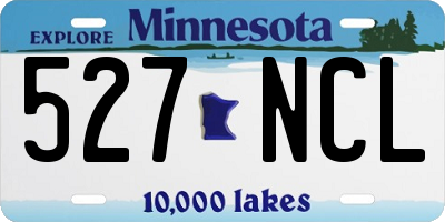 MN license plate 527NCL