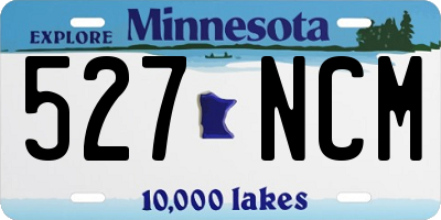 MN license plate 527NCM
