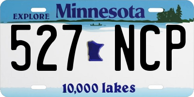 MN license plate 527NCP