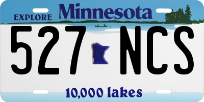 MN license plate 527NCS