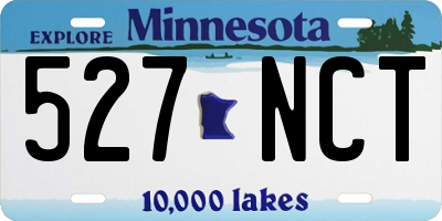 MN license plate 527NCT