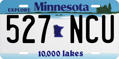 MN license plate 527NCU