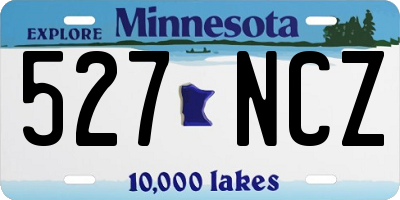 MN license plate 527NCZ