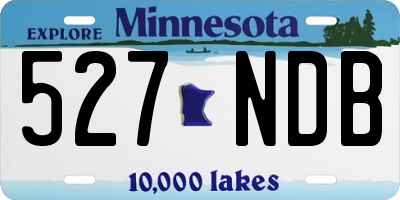 MN license plate 527NDB