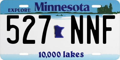 MN license plate 527NNF