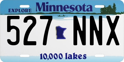 MN license plate 527NNX