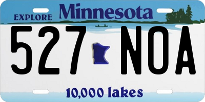 MN license plate 527NOA