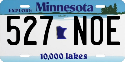 MN license plate 527NOE