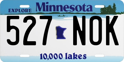 MN license plate 527NOK