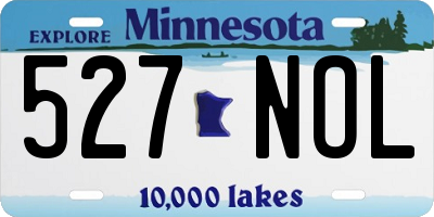 MN license plate 527NOL