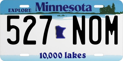 MN license plate 527NOM