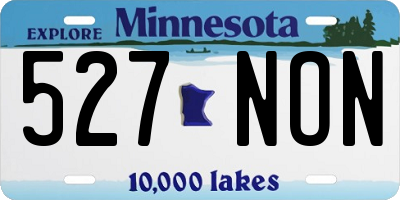 MN license plate 527NON