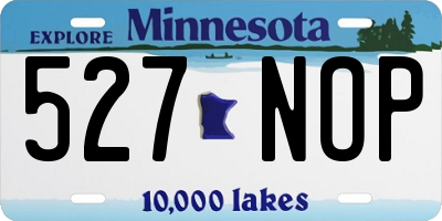 MN license plate 527NOP
