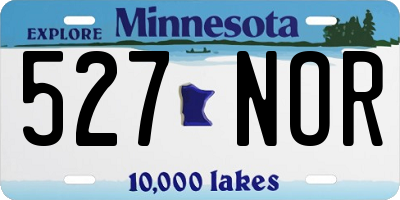 MN license plate 527NOR
