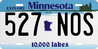 MN license plate 527NOS