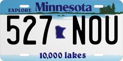 MN license plate 527NOU