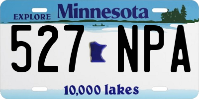 MN license plate 527NPA