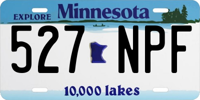 MN license plate 527NPF