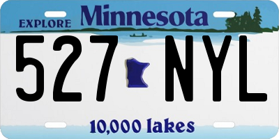 MN license plate 527NYL