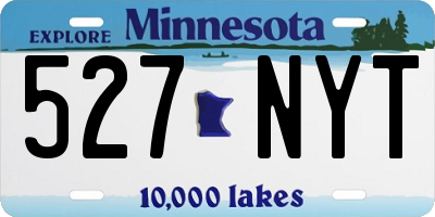MN license plate 527NYT