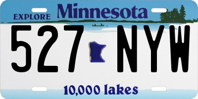 MN license plate 527NYW