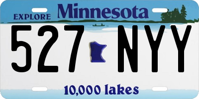 MN license plate 527NYY