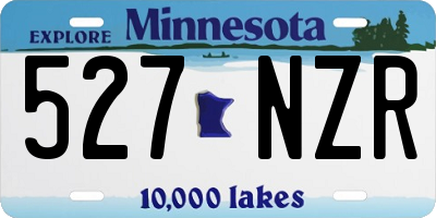 MN license plate 527NZR