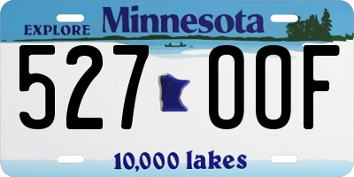 MN license plate 527OOF