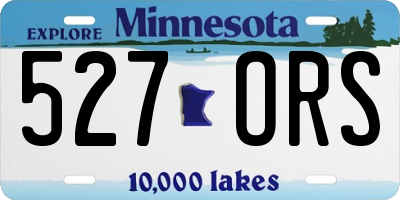 MN license plate 527ORS