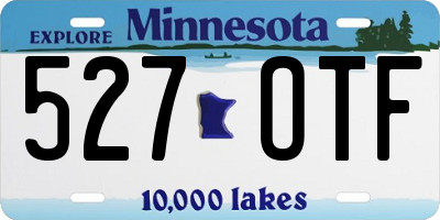 MN license plate 527OTF