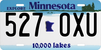 MN license plate 527OXU