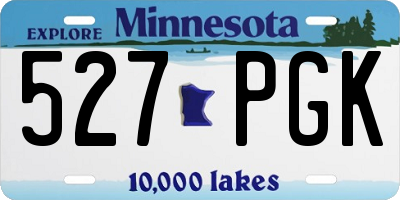 MN license plate 527PGK