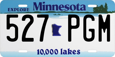 MN license plate 527PGM