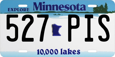 MN license plate 527PIS