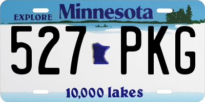 MN license plate 527PKG