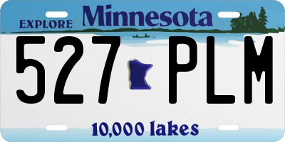 MN license plate 527PLM