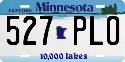 MN license plate 527PLO