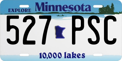 MN license plate 527PSC