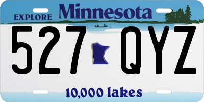 MN license plate 527QYZ