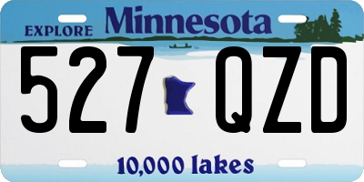 MN license plate 527QZD
