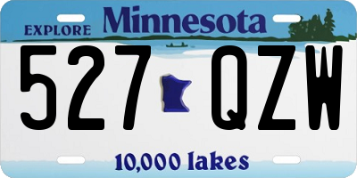 MN license plate 527QZW
