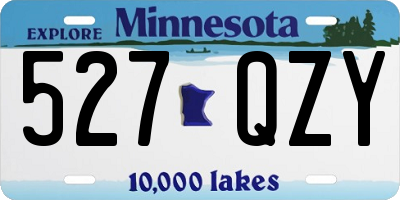 MN license plate 527QZY