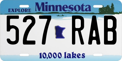 MN license plate 527RAB