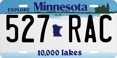 MN license plate 527RAC