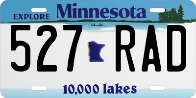 MN license plate 527RAD