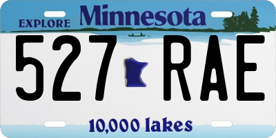 MN license plate 527RAE