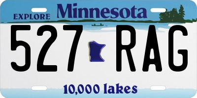 MN license plate 527RAG