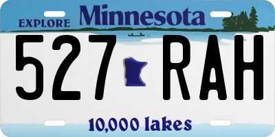MN license plate 527RAH