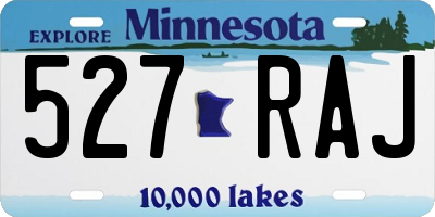 MN license plate 527RAJ